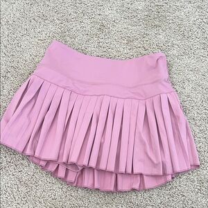 Elegant Pink Pleated Mini Skirt